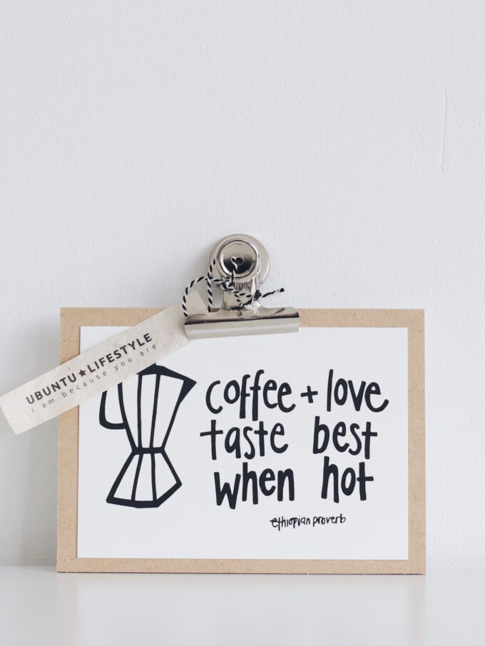 Poster Coffee + love…