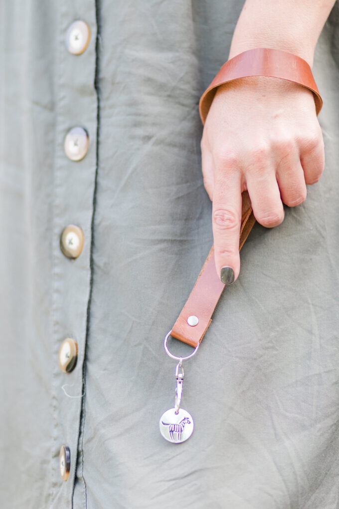 Keycord L | sleutelhanger lang (glad leer)